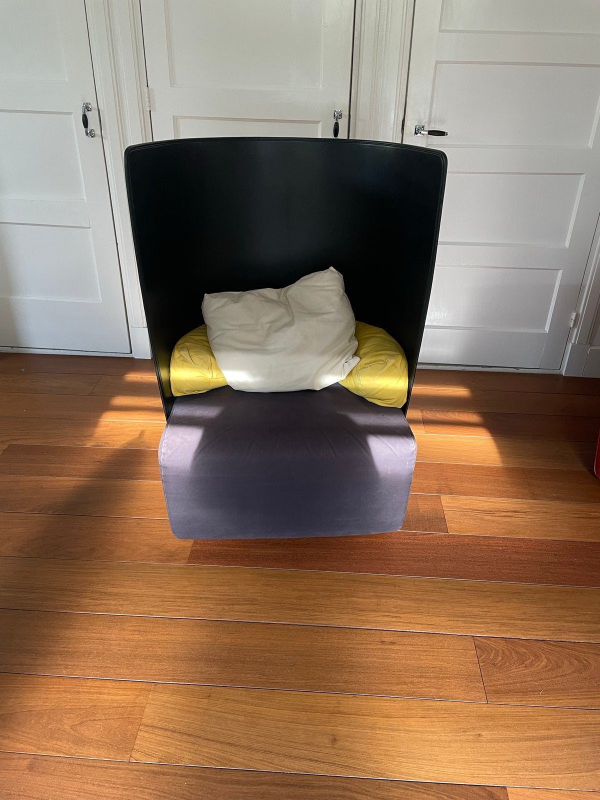 Design fauteuil 'Campiello' van De Pas, D'Urbino, Lomazzi, Ophalen, Gebruikt, Zwart, Leer