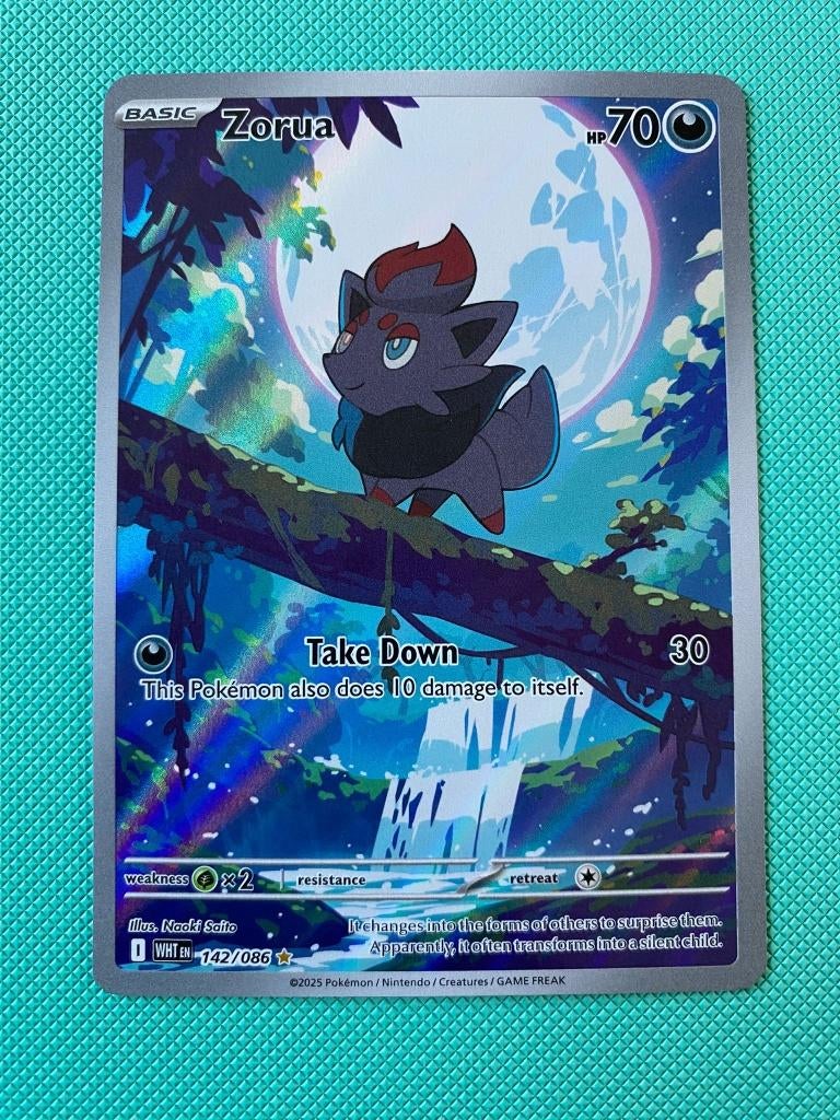 Zorua 142/086 WHT, Ophalen of Verzenden, Nieuw, Losse kaart, Foil