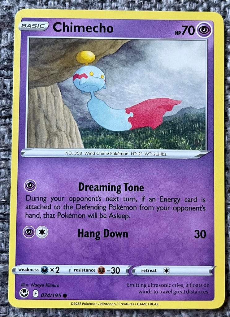 Pokémonkaart van Chimecho (358) • Silver Tempest (074/195), Ophalen of Verzenden, Nieuw, Losse kaart