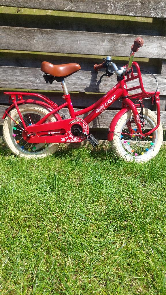 Popal Cooper fiets 14 inch met zijwieltjes, Fietsen en Brommers, Fietsen | Kinderfietsjes, Ophalen, Terugtraprem, Zijwieltjes