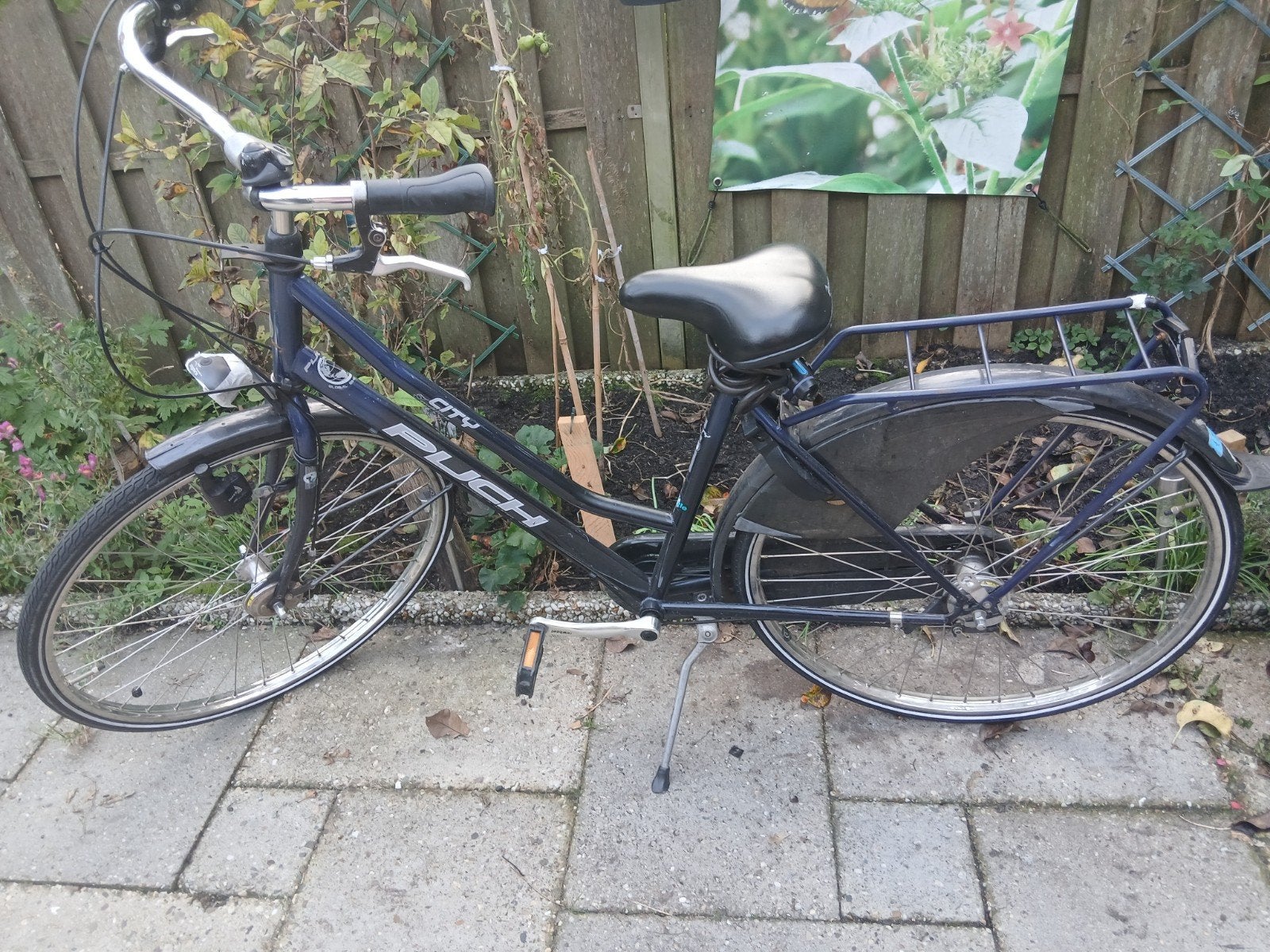 puch fiets blauw, Ophalen, Gebruikt, City puch, Versnellingen