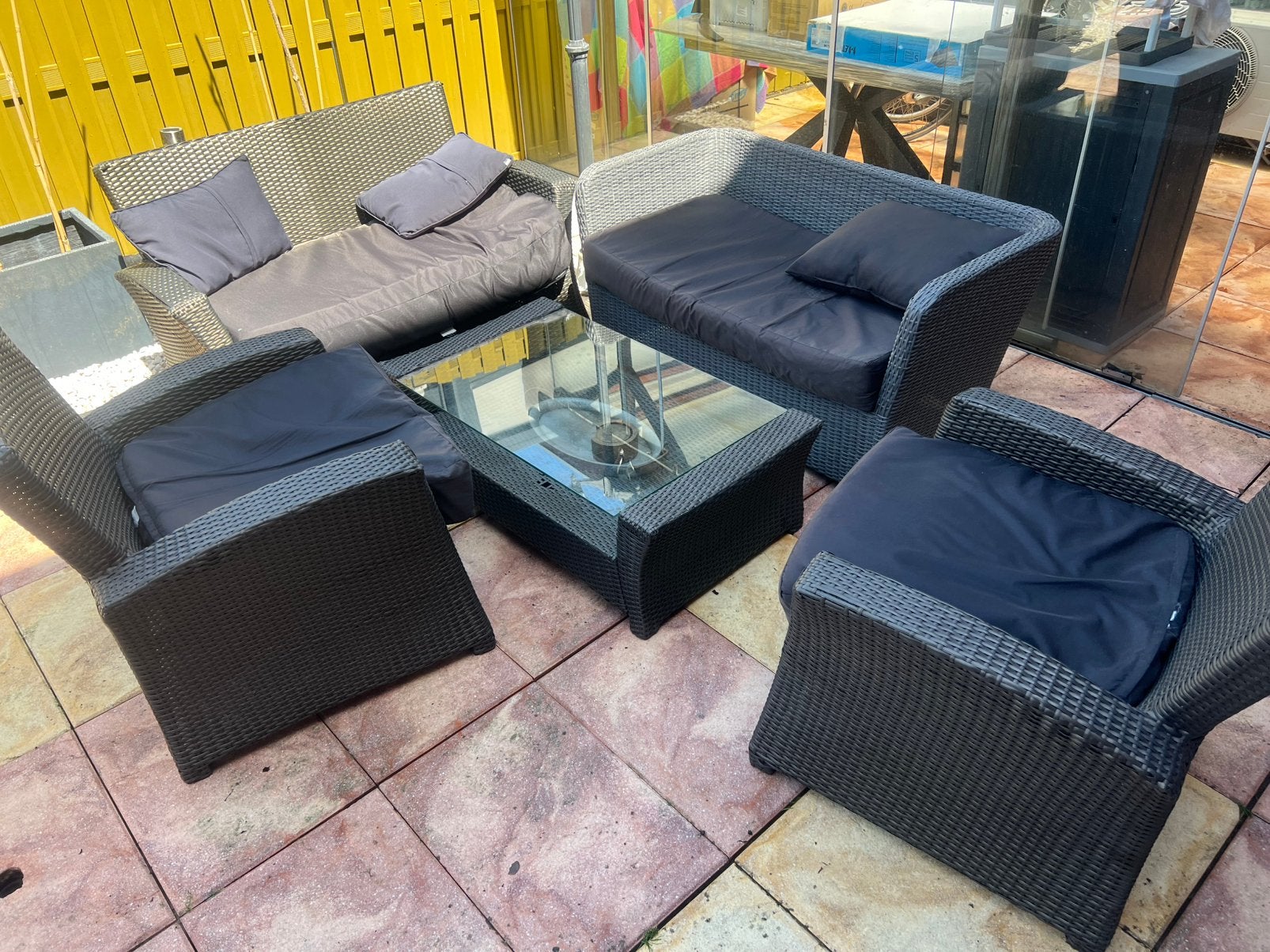 Tuinmeubelen set, Ophalen, Gebruikt, 6 zitplaatsen, Aluminium