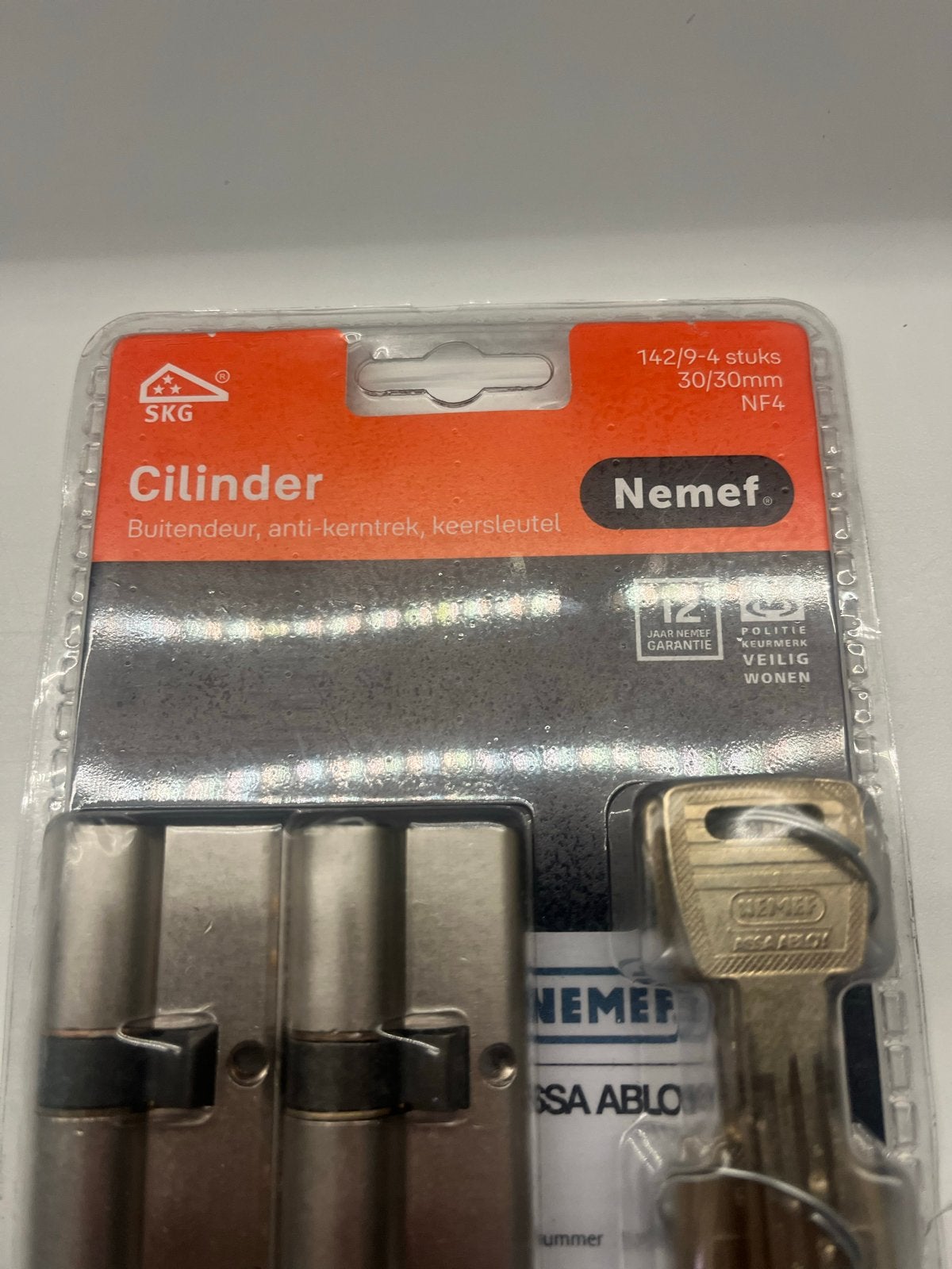 Nieuwe Nemef SKG Cilinder Set - Buitendeur, Anti-Kerntrek, Ophalen of Verzenden, Nieuw, Overige materialen, Slot