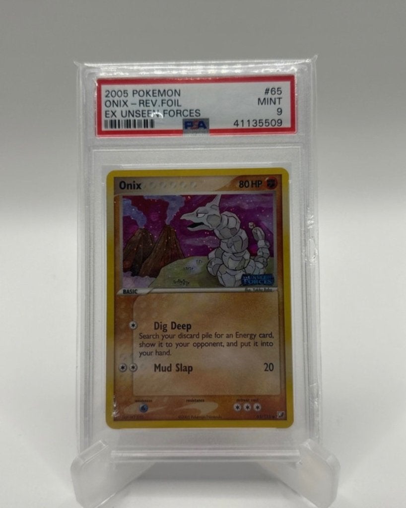 Onix #65 ex unseen forces reverse psa 9, Ophalen, Zo goed als nieuw, Losse kaart, Foil