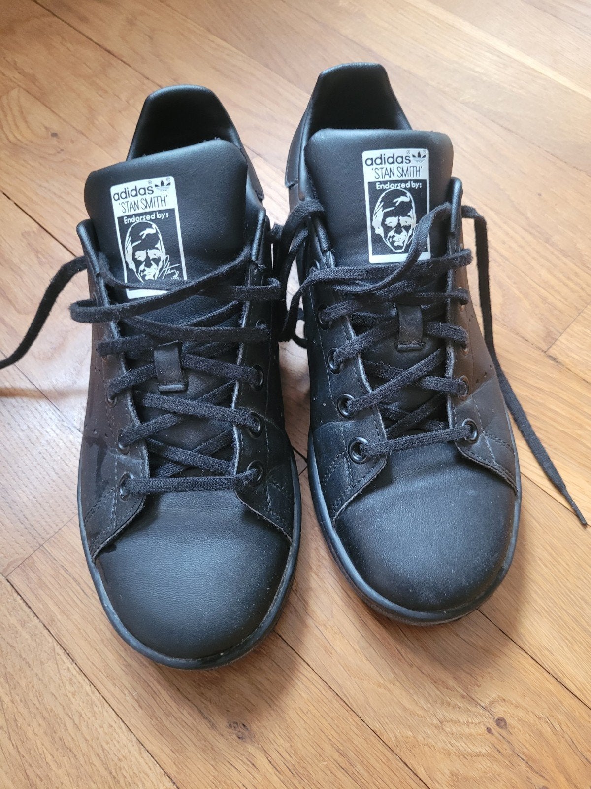 Adidas Stan Smith sneakers - Zwart - Maat 36 2/3, Ophalen of Verzenden, Zo goed als nieuw, Zwart, Sneakers of Gympen