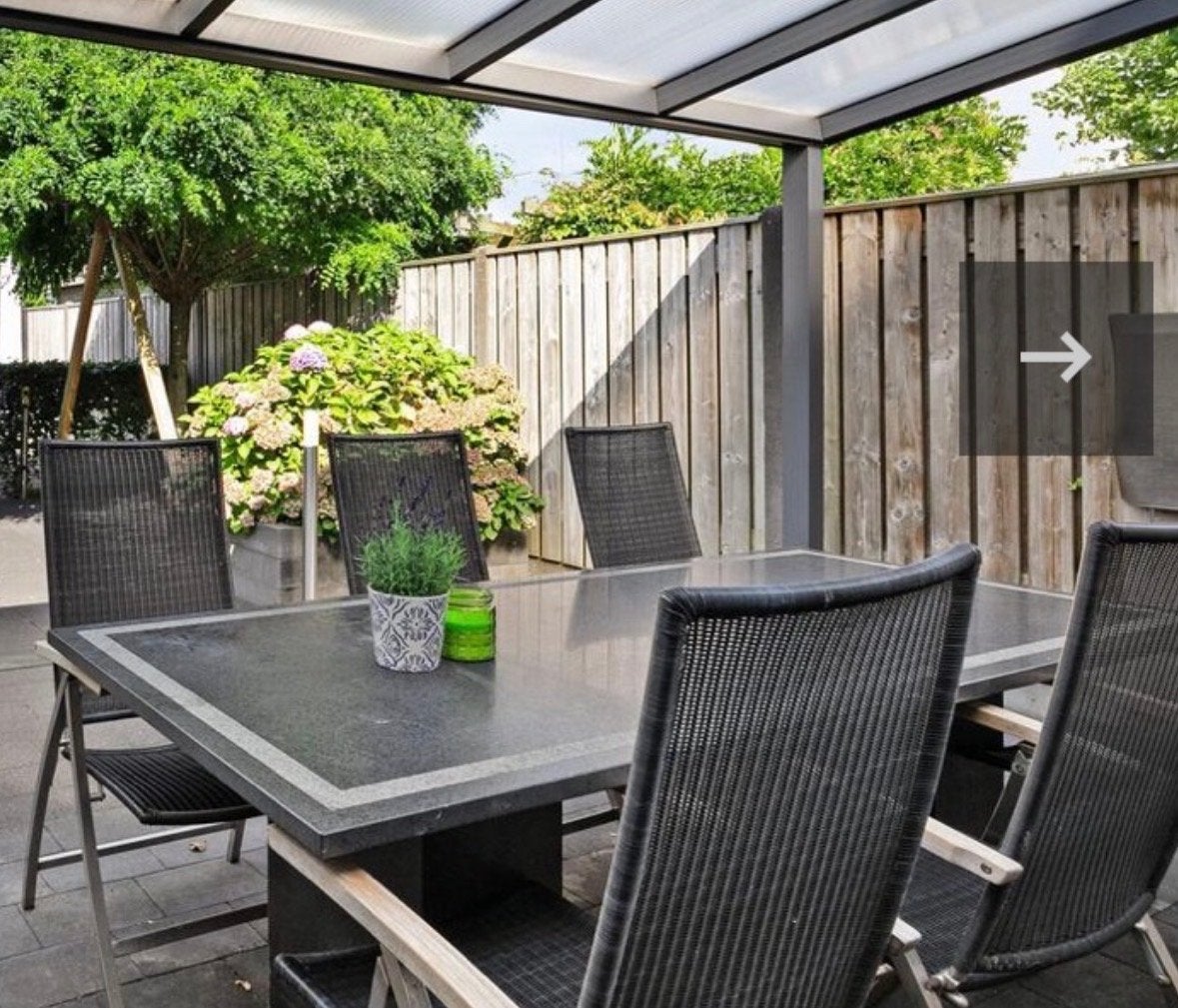Natuursteen tuintafel 240x100 cm, Tuin en Terras, Tuintafels, Ophalen, Gebruikt, Rechthoekig, Overige materialen