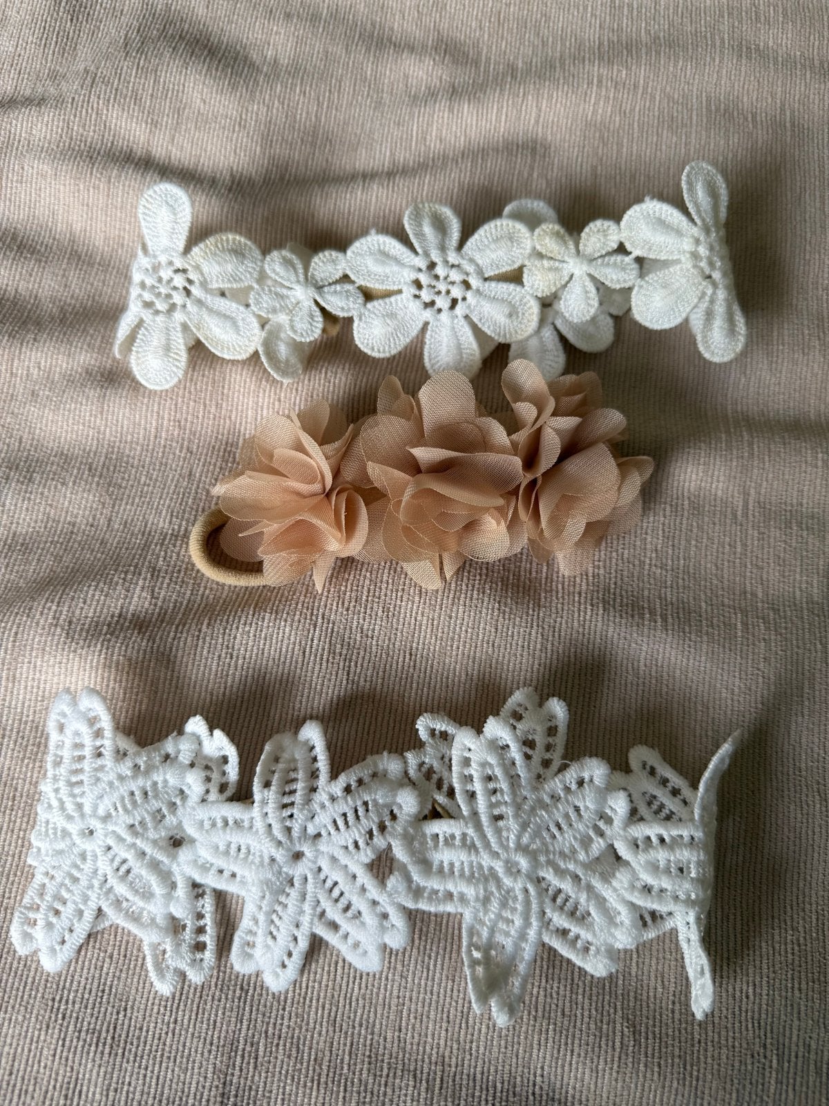 Leuke haarbandjes voor baby's - set van 3, Kinderen en Baby's, Ophalen of Verzenden, Zo goed als nieuw