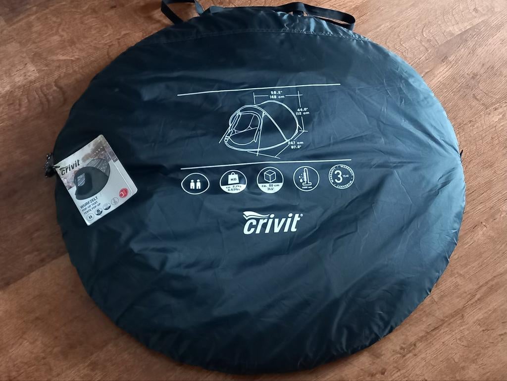 'CRIVIT' Pop up Tent (Nieuw!), Caravans en Kamperen, Tenten, Ophalen, Nieuw, Tot en met 2