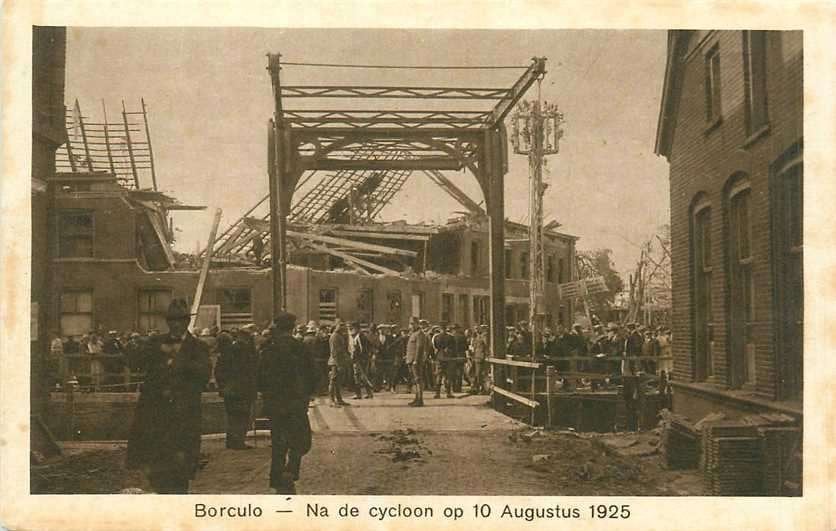 380-784-051 Borculo Na de Cycloon 1925, Verzamelen, Ansichtkaarten | Nederland, Verzenden, Voor 1920, Gelderland