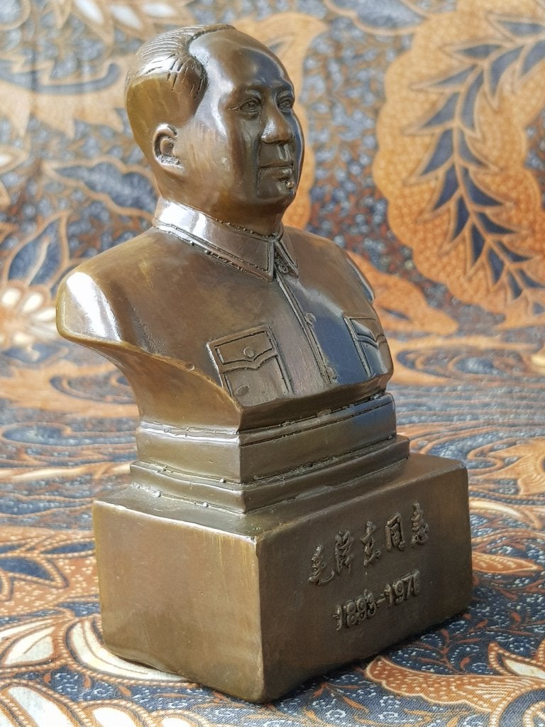 Mooi vintage brons beeldje uit China van Mao Zedong 12,4 cm., Antiek en Kunst, Kunst | Niet-Westerse kunst, Ophalen of Verzenden