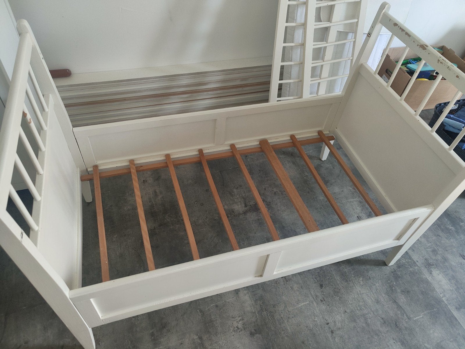 brocante ledikant, Ophalen, Gebruikt, Minder dan 140 cm, Matras