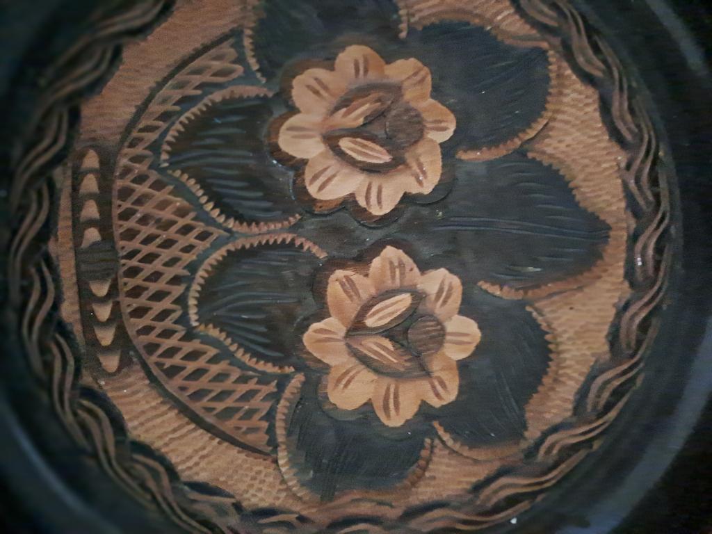 Houten gesneden wand bord., Antiek en Kunst, Kunst | Beelden en Houtsnijwerken, Ophalen, Houtsnijwerk, Minder dan 20 cm, Bruin