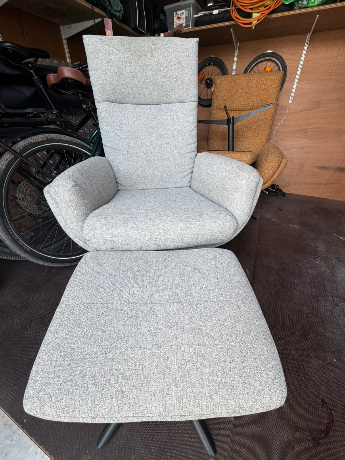 Fauteuils, Huis en Inrichting, Ophalen, Gebruikt, Grijs, Twee