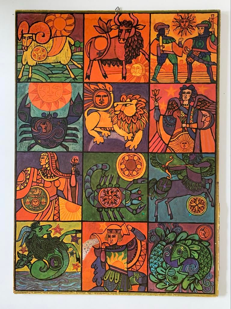 Poster Jane Teiko Oka Portal Publications, Ltd op spaanplaat, Antiek en Kunst, Ophalen