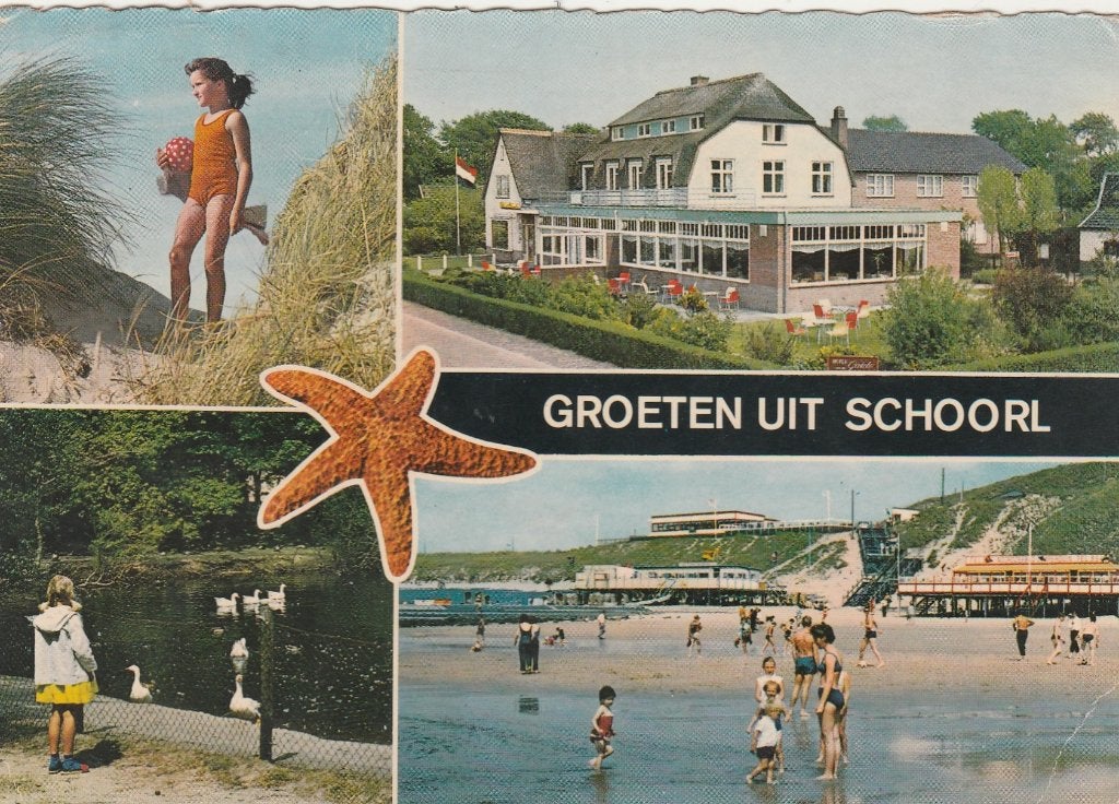 SCHOORL Zwanen Restaurant Strand Groeten, Verzamelen, Verzenden, 1960 tot 1980, Gelopen, Noord-Holland