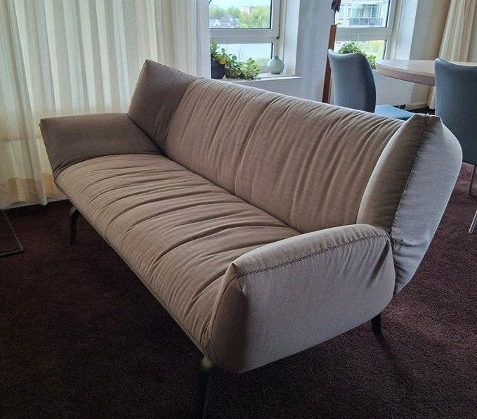 Leolux bank Devon- Zo goed als nieuw, Ophalen, Driepersoons, 75 tot 100 cm, Zo goed als nieuw
