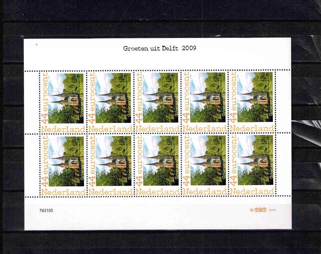 Groeten uit delft 2009 vel persoonlijke zegels 44/ap8.2, Ophalen of Verzenden, Na 1940, Postfris