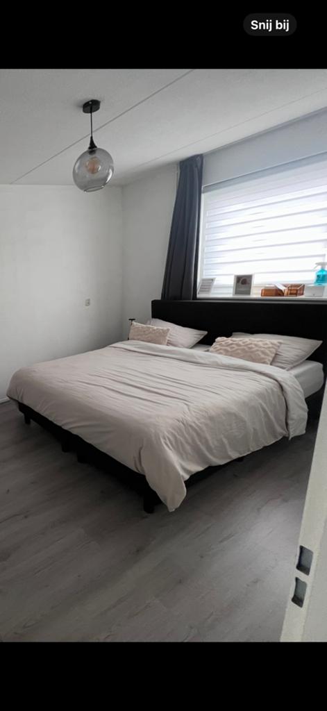 Boxspring incl matras, Gebruikt, Zwart, Tweepersoons, Ophalen of Verzenden