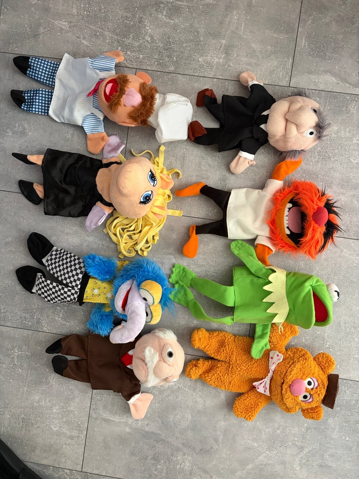 Muppet Show handpoppen set - 8 stuks, Ophalen, Gebruikt, Overige merken, Overige karakters
