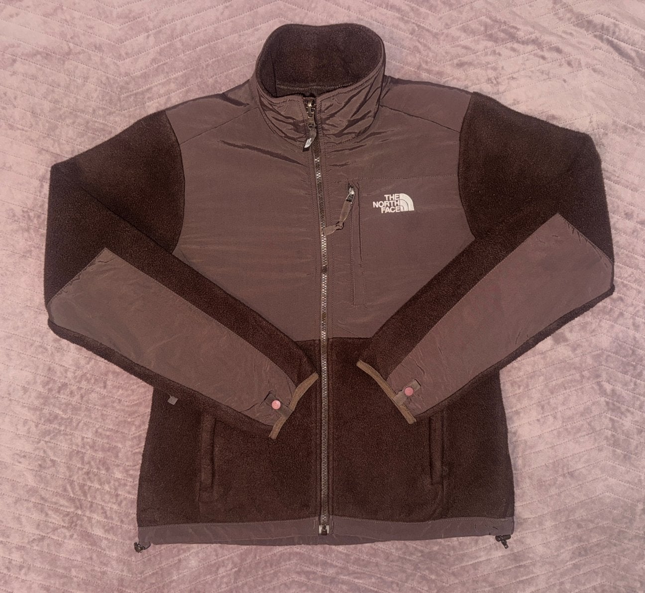 The North Face Denali Fleece Full Zip Jacket Brown, Ophalen of Verzenden, Zo goed als nieuw, Maat 36 (S), Bruin
