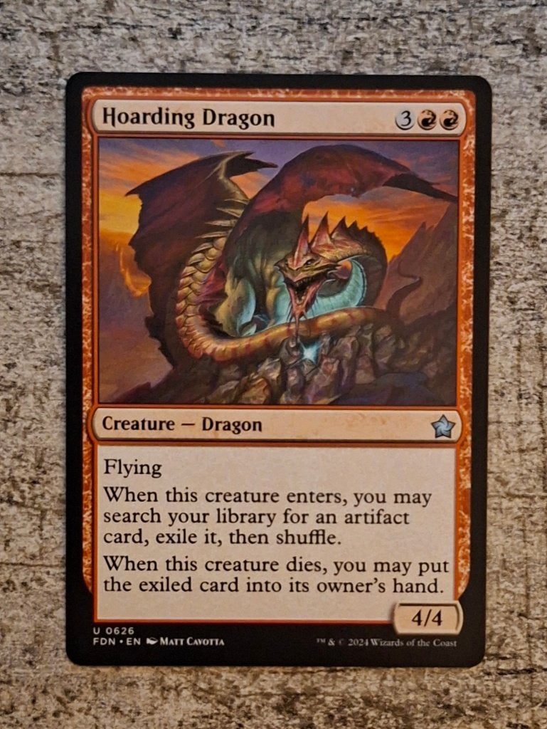 Hoarding Dragon - Magic the Gathering, Verzenden, Zo goed als nieuw, Losse kaart