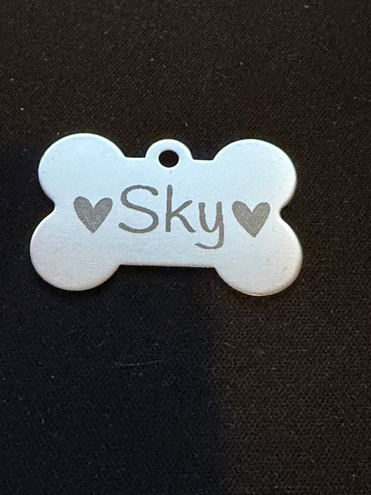 Aluminium dog tag/hondenpenning, Ophalen, Nieuw, Handgemaakt, MaLo Designs