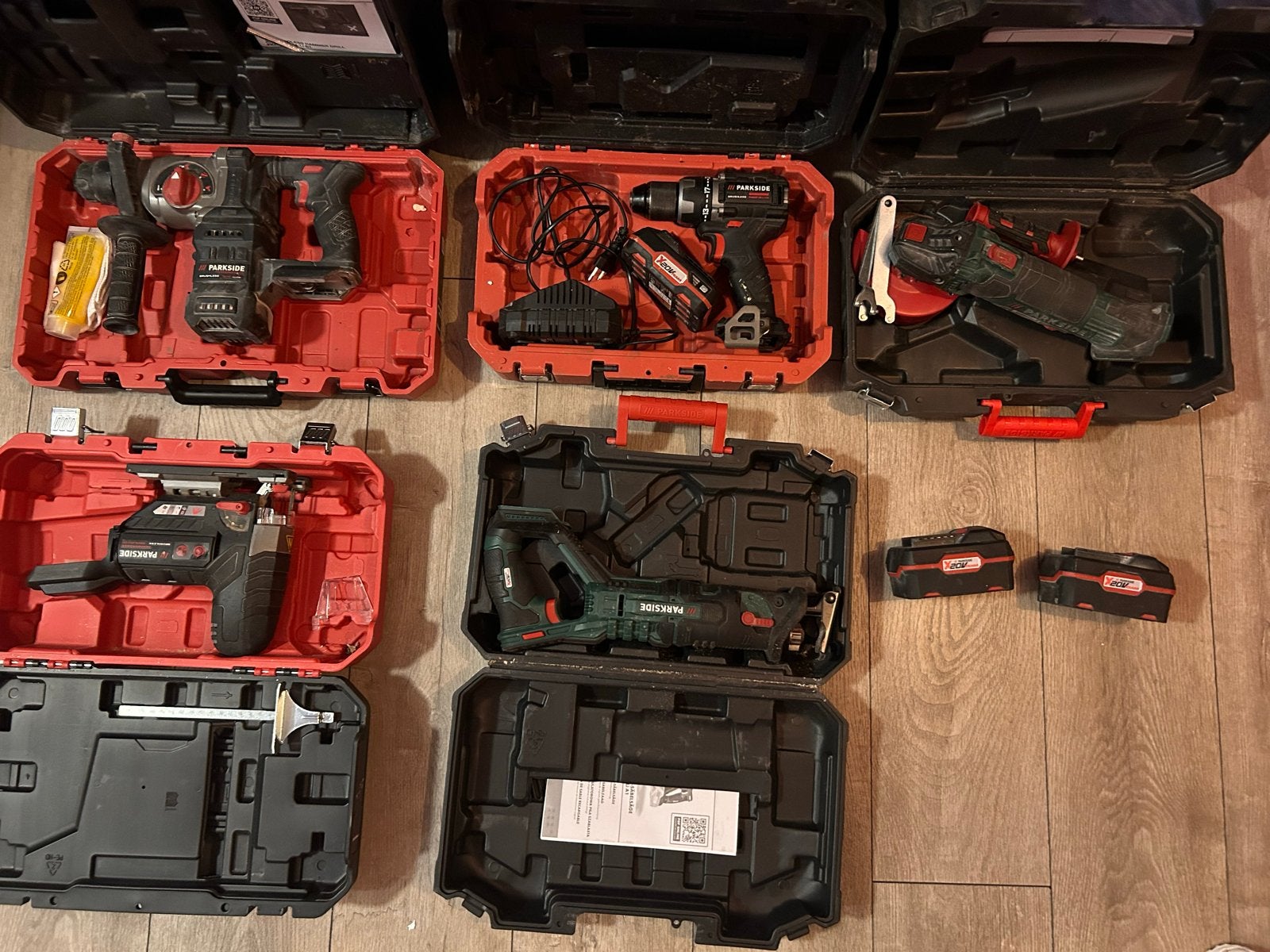 Parkside accugereedschap set met accessoires, Ophalen, Zo goed als nieuw
