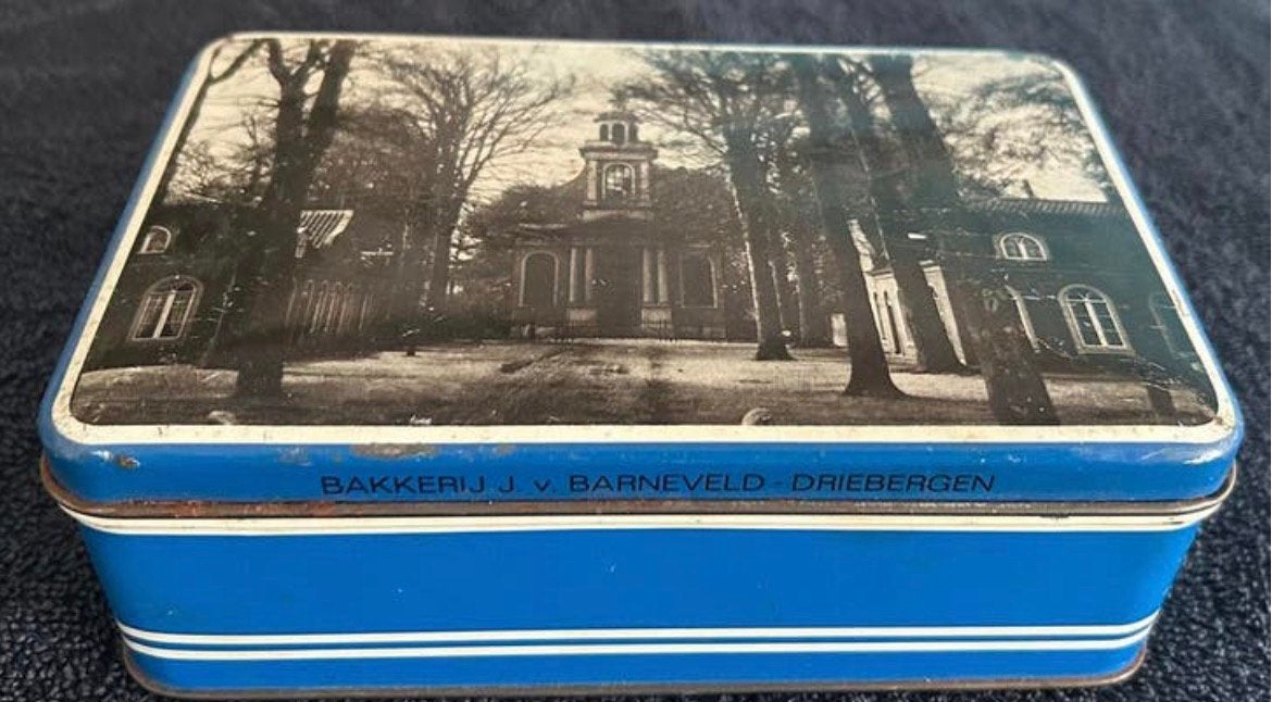 Vintage Koekblik Driebergen Rijsenburg, Verzamelen, Blikken, Ophalen of Verzenden, Gebruikt, Koek(jes)