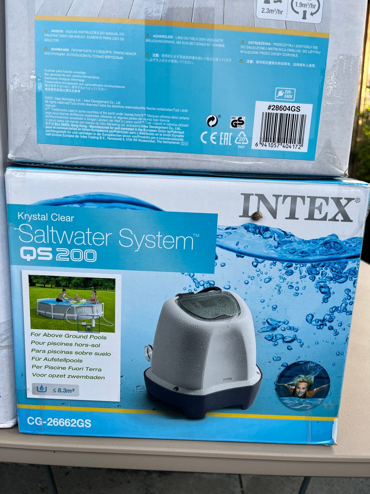 Intex Krystal Clear zoutwatersysteem QS200 incl Zout, Tuin en Terras, Ophalen of Verzenden, Gebruikt, Zwembadpomp