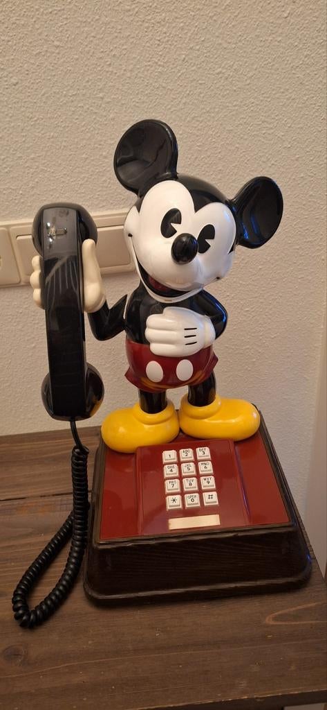 Mickey mouse telefoon, Verzamelen, Disney, Ophalen of Verzenden, Mickey Mouse, Beeldje of Figuurtje