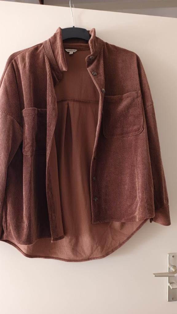 Wijt rib blouse, Kleding | Dames, Blouses en Tunieken, Ophalen of Verzenden, Zo goed als nieuw, Maat 38/40 (M)