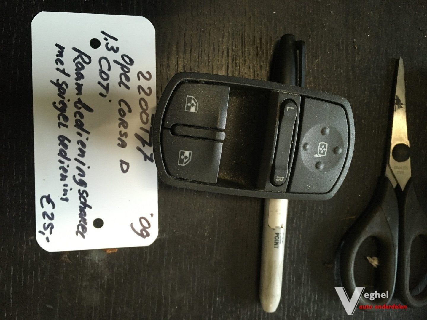 Opel Corsa D 2009 raambedieningsschakelaar met spiegel, Gebruikt, -, -, Ophalen of Verzenden