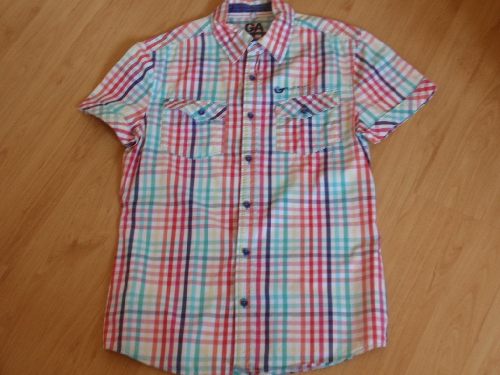 Gallice - sportief geblokt overhemd maat M, Overige kleuren, Gallice, Zo goed als nieuw, Halswijdte 39/40 (M)