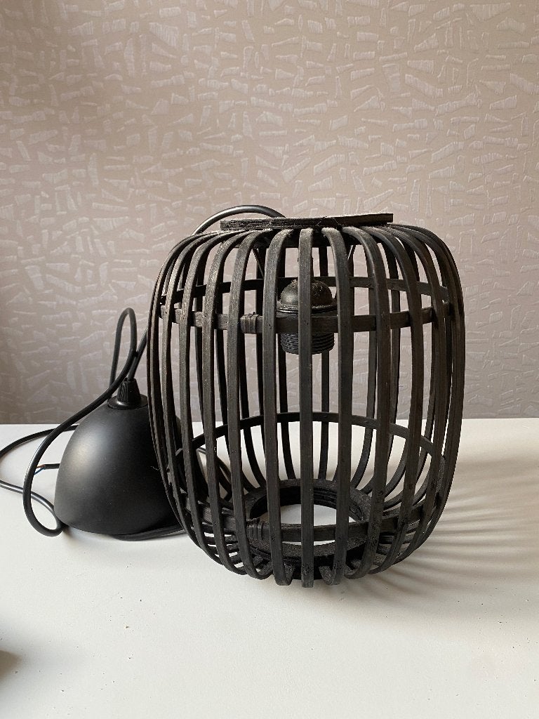 Brilliant woodrow hanglamp, Ophalen of Verzenden, Zo goed als nieuw, Hout, E27 (groot)
