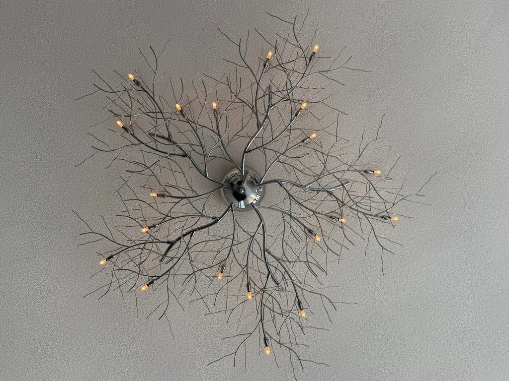 Moderne Plafondlamp 'Boomtakken' met LED-verlichting, Ophalen of Verzenden, Zo goed als nieuw, Metaal