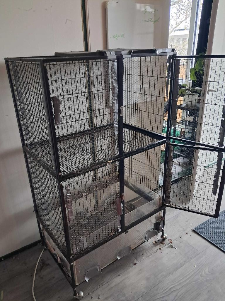 Ratten/frettenkooi + toebehoren, Dieren en Toebehoren, Knaagdieren en Konijnen | Hokken en Kooien, Ophalen, Kooi, Gebruikt, 90 cm of meer