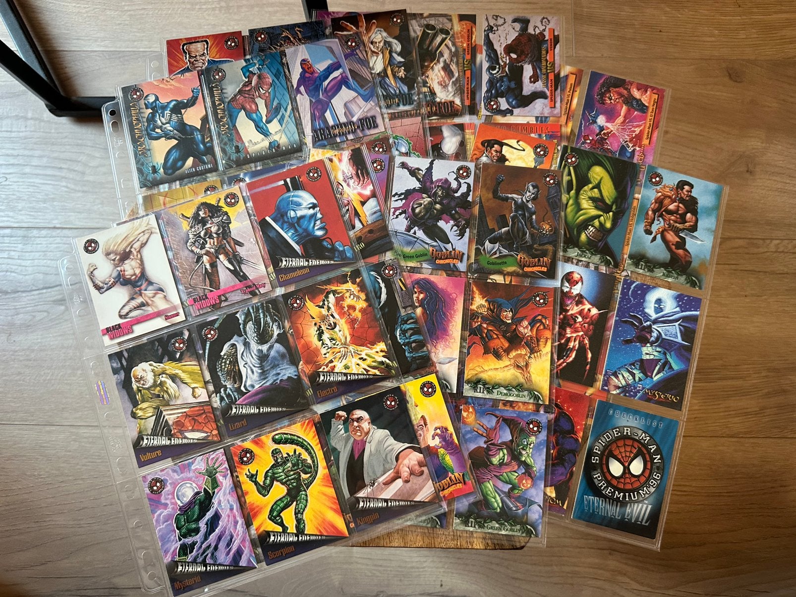Spider-Man Premium ‘96 Cards Kaarten, Ophalen of Verzenden, Gebruikt, Meerdere kaarten