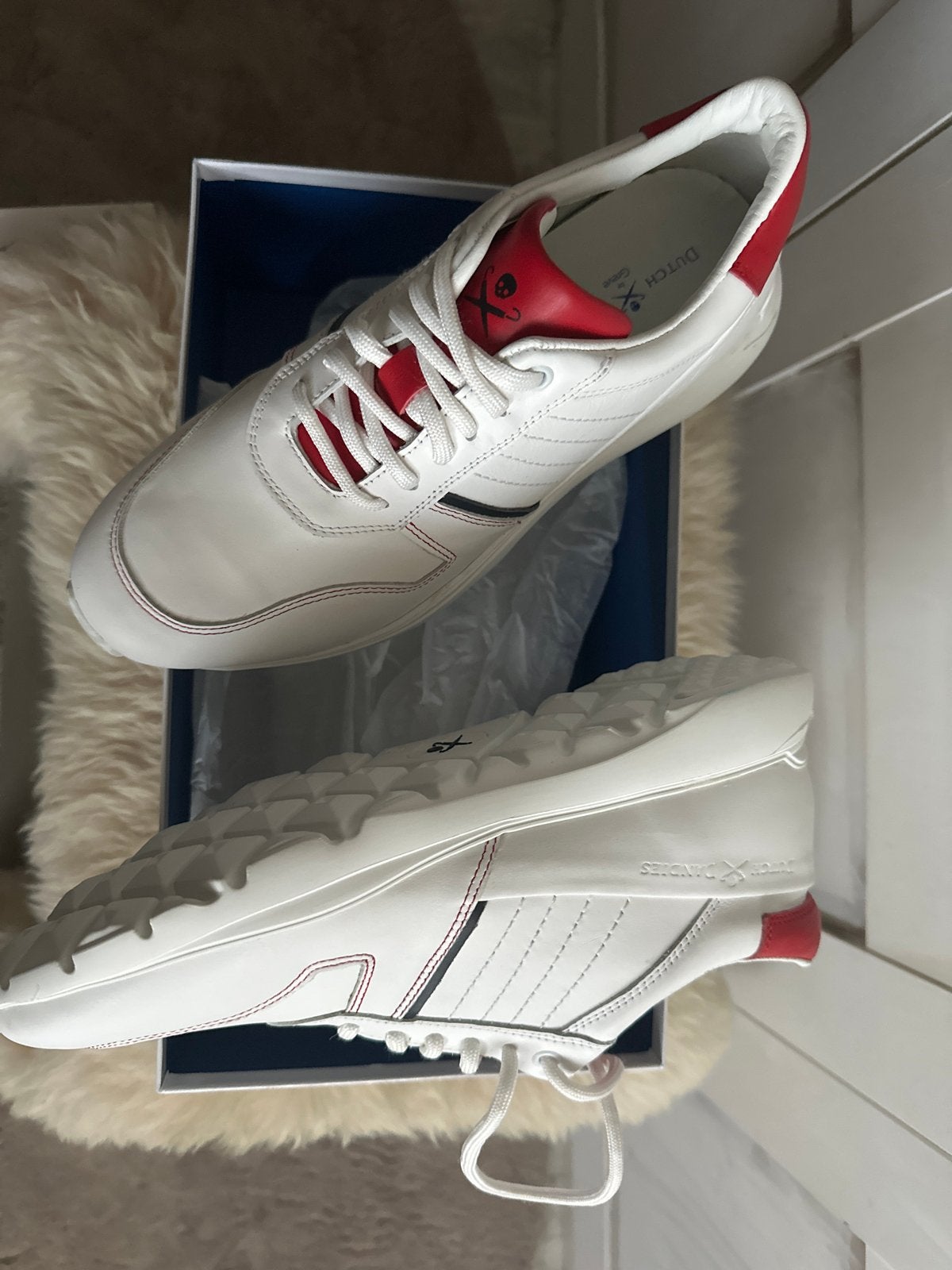 Nieuwe lederen sneakers - Dutch Dandies by Greve - Maat 40, Ophalen of Verzenden, Nieuw, Wit, Sneakers of Gympen