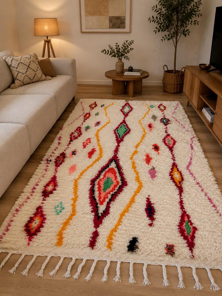 Marokkaans tapijt 250x150cm - Handgeweven Berber vloerkleed, 100 tot 150 cm, Groen, Ophalen of Verzenden, Berber, Marokkaans, Bohemian