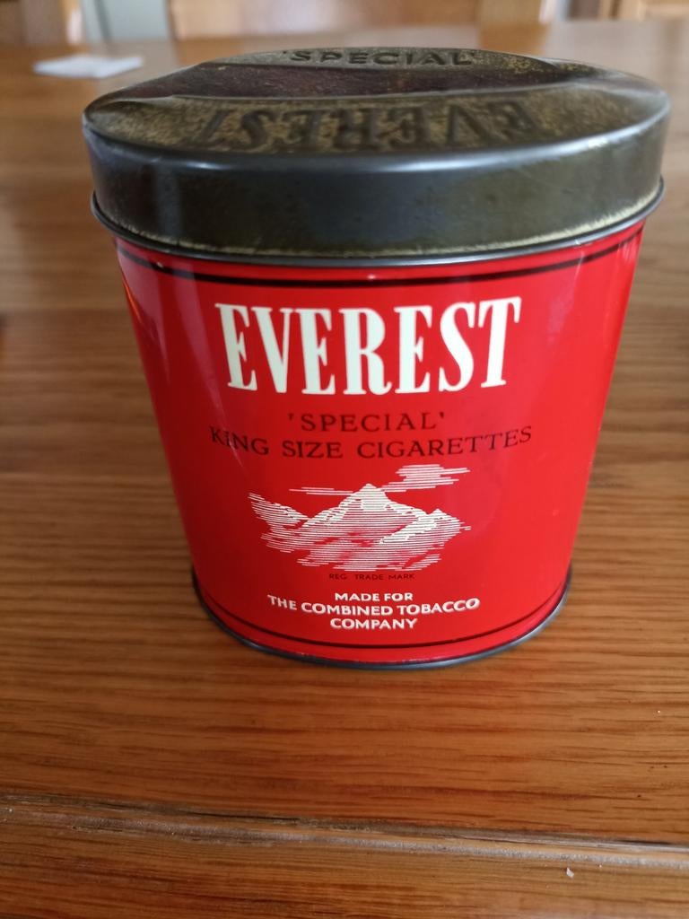 Vintage Antiek sigaretten blik van Everest, Verzamelen, Ophalen of Verzenden, Gebruikt, Overige
