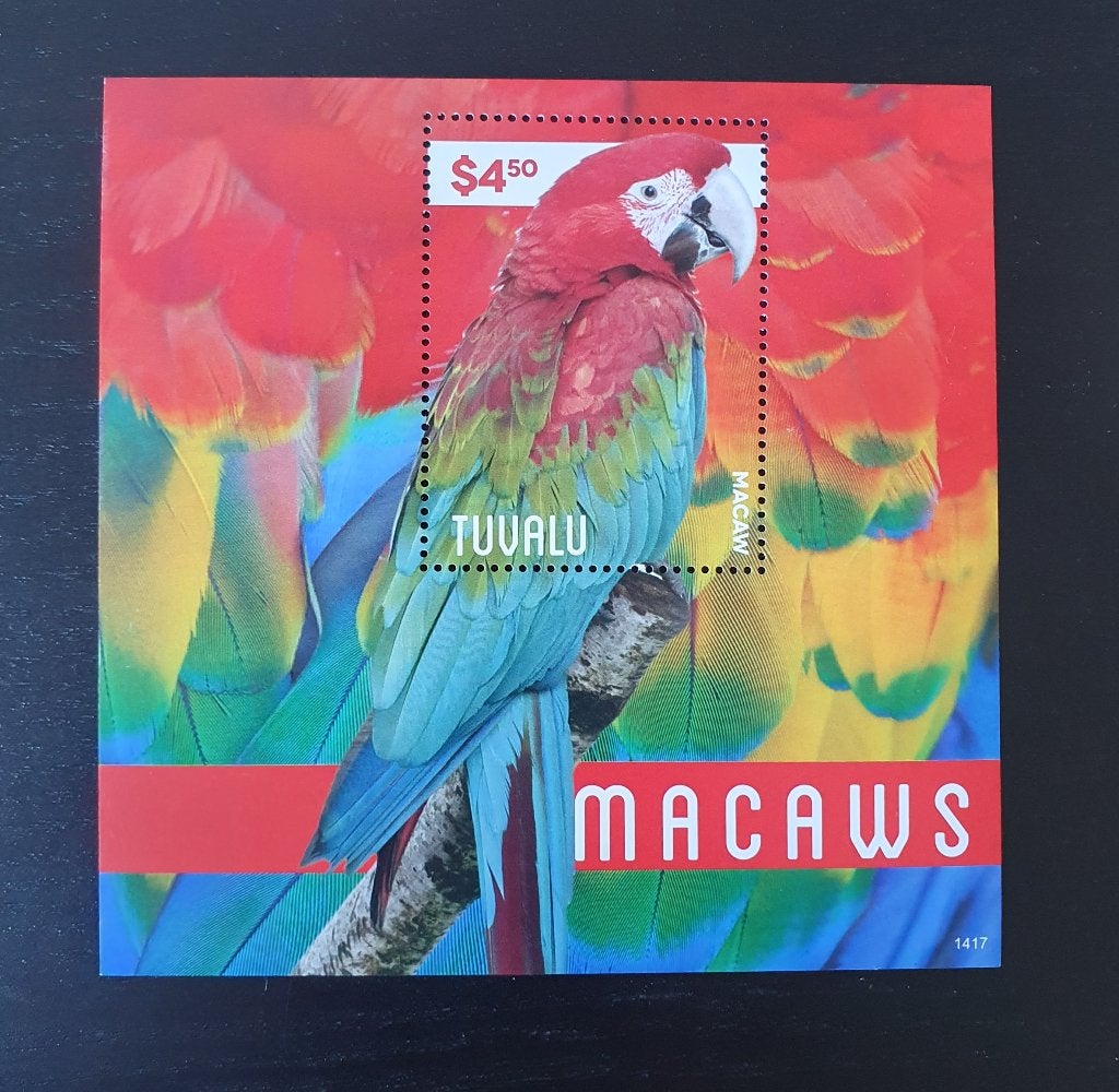 Tuvalu 2015 Vogels Papagaai Macaw Michel blok 222 postfris, Verzenden, Postfris, Dier of Natuur