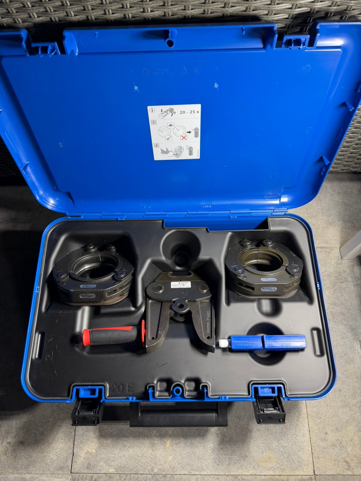 Geberit mapress pers set 76.1 en 88.9 compleet ZGAN, Doe-het-zelf en Verbouw, Ophalen, Zo goed als nieuw