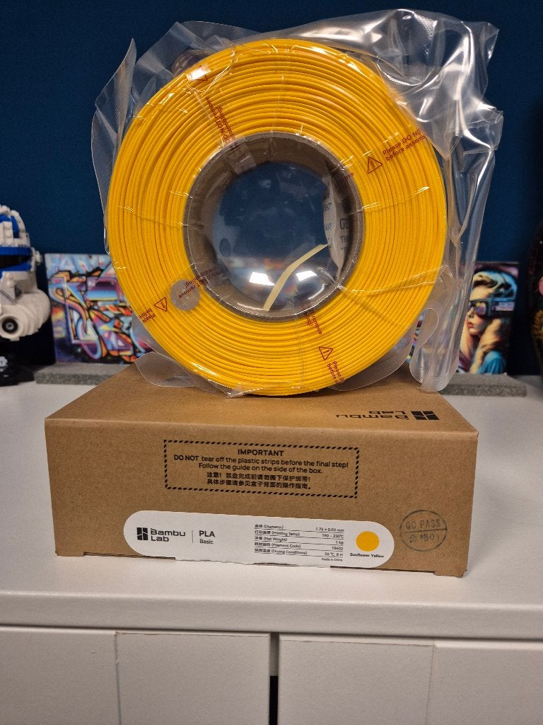 Bambu Lab PLA Basic Filament - Zonnebloem Geel (1kg), Computers en Software, 3D-printerbenodigheden, Ophalen of Verzenden, Nieuw