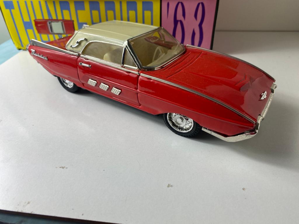 Ford thunderbird 1962-blikken auto-30cm L-in original box, Ophalen of Verzenden