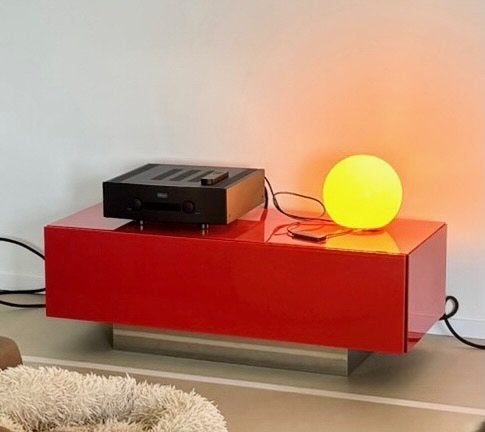 Rode TV-meubel/dressoir, modern design, Huis en Inrichting, Ophalen, Overige materialen, 100 tot 150 cm, Zo goed als nieuw