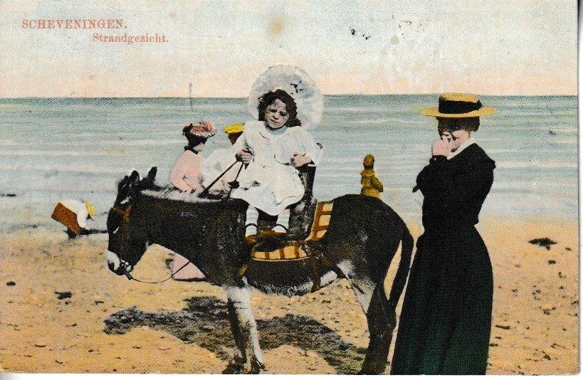 SCHEVENINGEN - STRANDGEZICHT, Ophalen of Verzenden, Voor 1920, Gelopen, Zuid-Holland