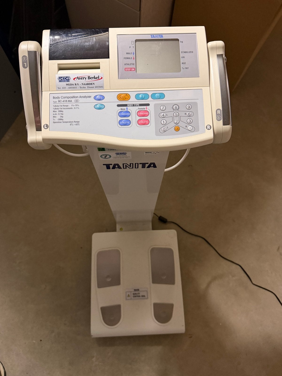 Tanita BC-418 MA Body Composition Analyzer, Ophalen, Gebruikt, 100 kg of meer, Digitaal