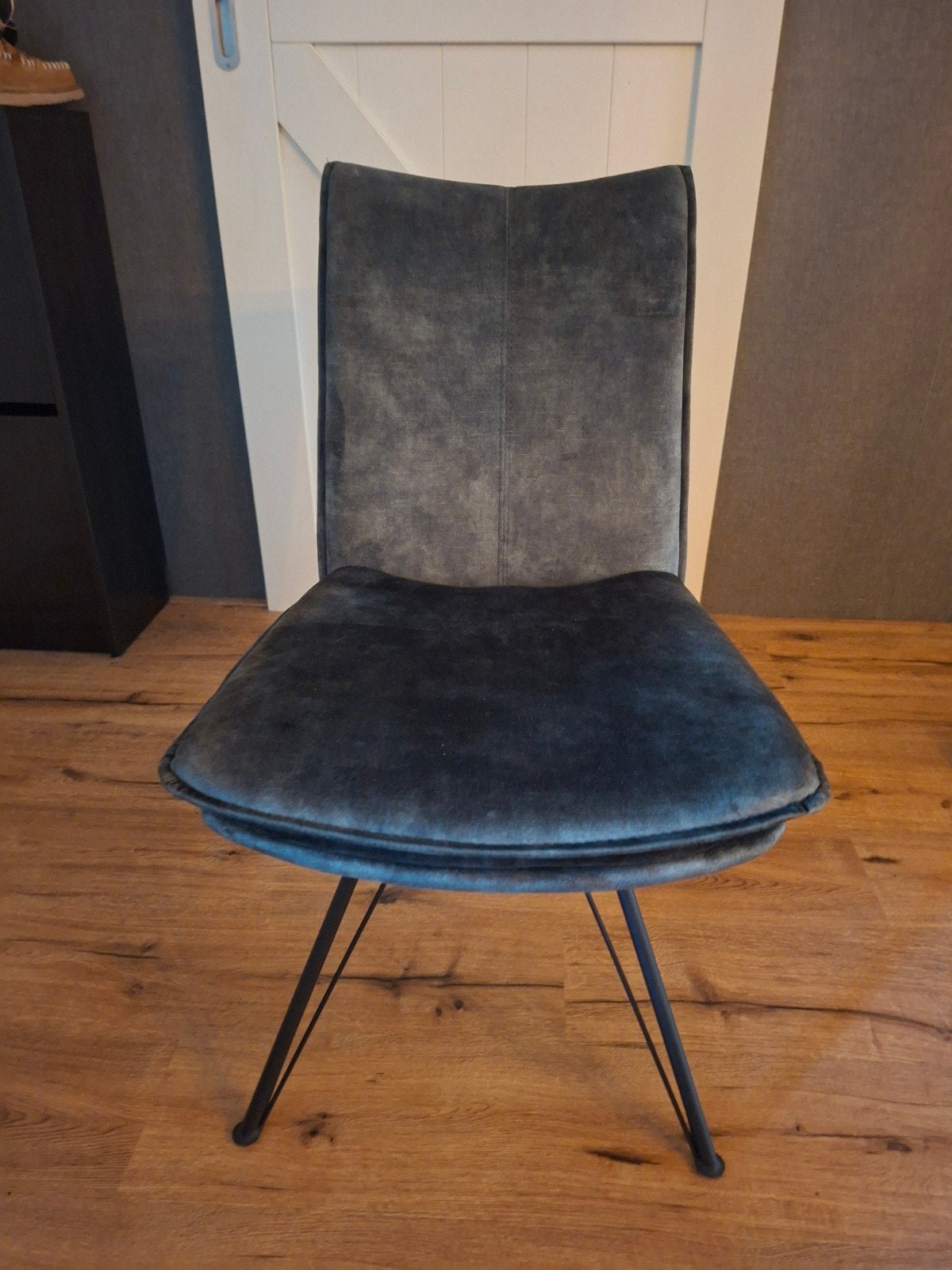 Set van 6 groene stoelen, Gebruikt, Overige kleuren, Ophalen of Verzenden, Metaal