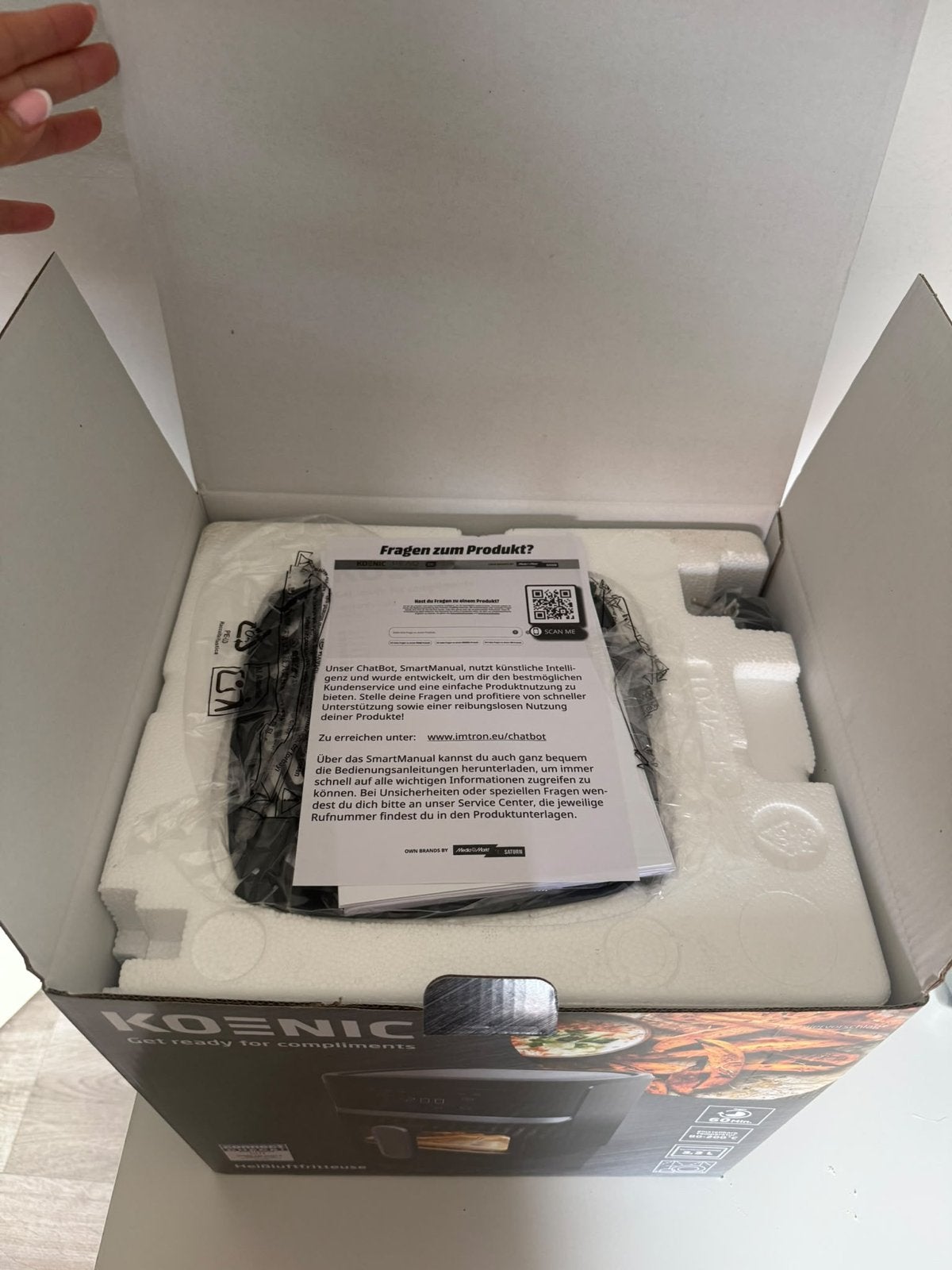 Gloednieuwe Koenic Airfryer KAF 41323 B - Ongebruikt!, Ophalen, Nieuw, Airfryer, 1000 t/m 1499 gram