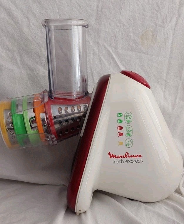 Moulinex Fresh Express: Elektrische Rasp en Snijder, Ophalen of Verzenden, Zo goed als nieuw, Vaatwasserbestendig, Minder dan 1 liter